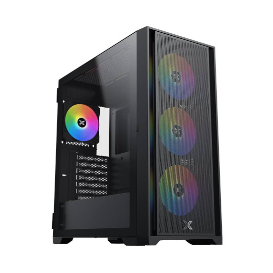 Кутия за компютър Xigmatek Master X II Pro, 1 x USB 3.0, 2 x USB 2.0, ARGB контролна платка, Black