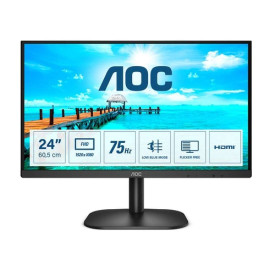 Монитор AOC 24B2XHM2, 23.8 инча VA, FHD 1920x1080, 16:9, 75Hz, 4ms, D-Sub, HDMI