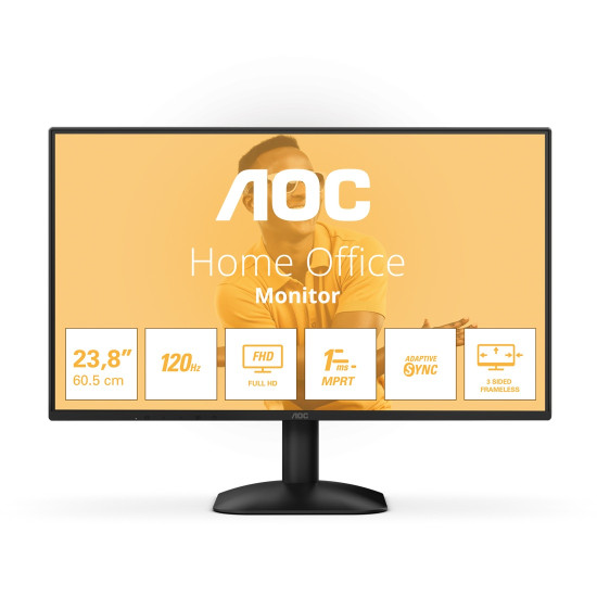 Монитор AOC 24B31H, 23.8 инча, IPS, FHD, 120Hz, 1ms, VGA, HDMI