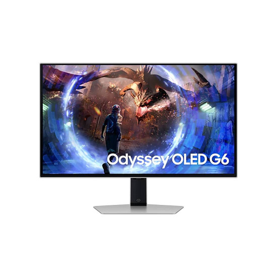 Монитор Odyssey OLED G6 G60SD LS27DG602SUXEN, 27 инча, 360Hz, QHD 2560x1440, OLED, HDR, 0.03ms, 250 cd/m², 1000000:1, Micro HDMI, DisplayPort