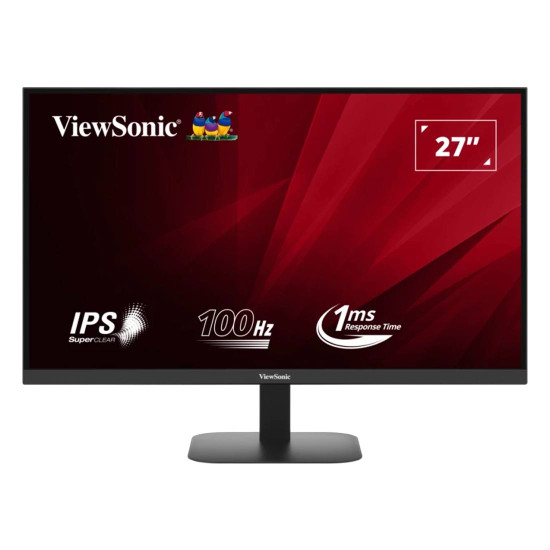 Монитор ViewSonic VA2708-2K-HD, 27 инча, IPS, 2560x1440, 16:9, 2xHDMI, DisplayPort
