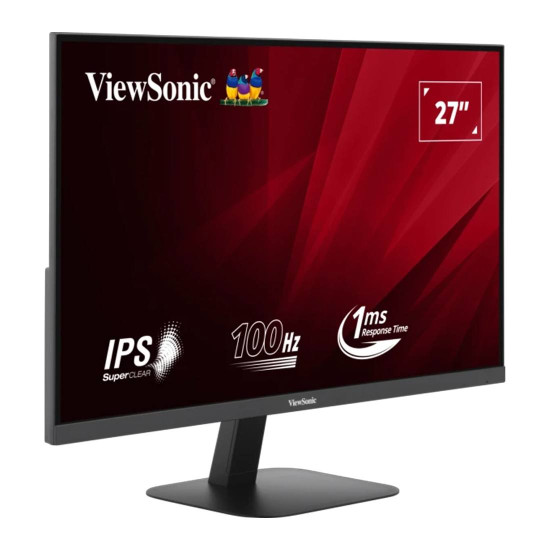 Монитор ViewSonic VA2708-2K-HD, 27 инча, IPS, 2560x1440, 16:9, 2xHDMI, DisplayPort