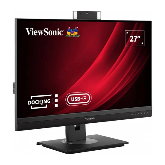 Монитор VIEWSONIC VG2756V-2K, 27 инча, 16:9, 1920x1080, IPS, с уебкамера, HDMI, DisplayPort, USB