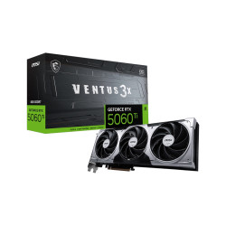 Видеокарта MSI GeForce RTX 5060 Ti 8G VENTUS 3X OC, 8GB GDDR7, 128-bit, PCIe 5.0 (x8), 3x DP 2.1b, HDMI 2.1b