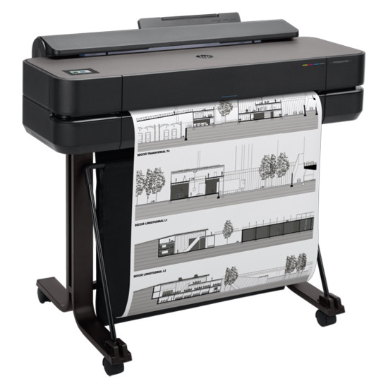 Плотер HP DesignJet T650, 24 инча, LFP, 2025, цветен Ink-Jet, Roll A1, 61.0cmx91.4m, 2400x1200dpi, USB, LAN, Wi-Fi, Cutter