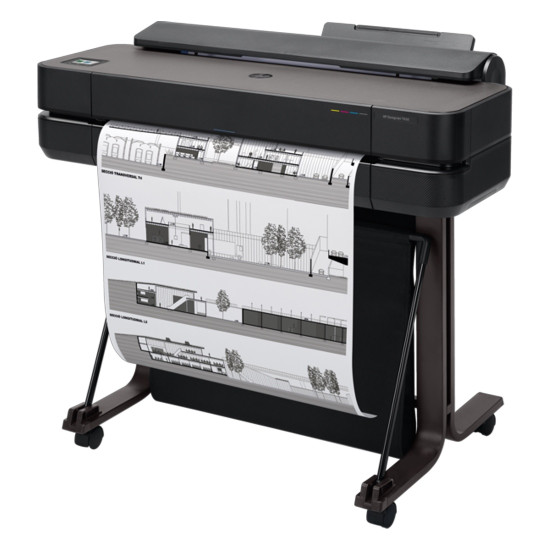 Плотер HP DesignJet T650, 24 инча, LFP, 2025, цветен Ink-Jet, Roll A1, 61.0cmx91.4m, 2400x1200dpi, USB, LAN, Wi-Fi, Cutter