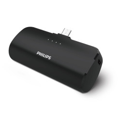 Външна батерия PHILIPS DLP2510U, 2500 mAh, USB-C, Black