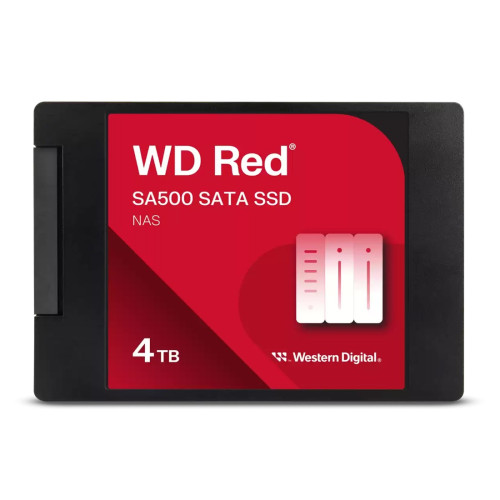Вътрешен SSD диск WESTERN DIGITAL Red SA500, NAS, 4TB, SATA, 2.5 инча