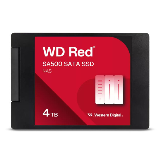 Вътрешен SSD диск WESTERN DIGITAL Red SA500, NAS, 4TB, SATA, 2.5 инча