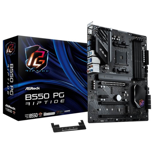 Дънна платка ASRock B550 PG RIPTIDE, AM4, DDR4, 6xSATA, 2xM.2, ATX