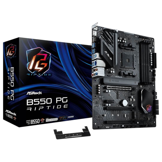 Дънна платка ASRock B550 PG RIPTIDE, AM4, DDR4, 6xSATA, 2xM.2, ATX