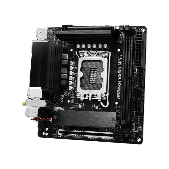 Дънна платка ASRock B860I WiFi, Mini ITX, LGA1851, 2x DDR5, Intel B860