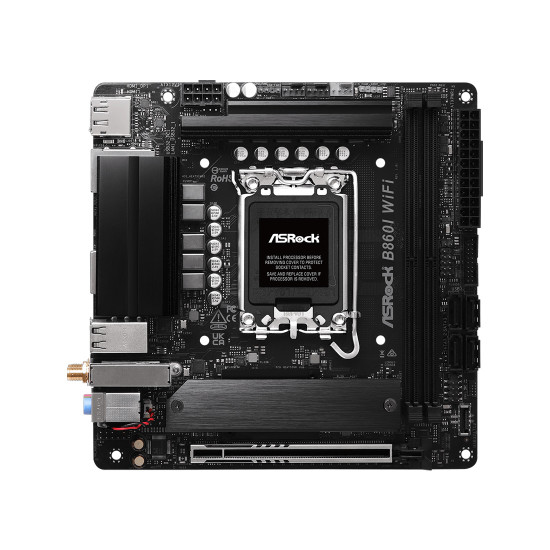 Дънна платка ASRock B860I WiFi, Mini ITX, LGA1851, 2x DDR5, Intel B860