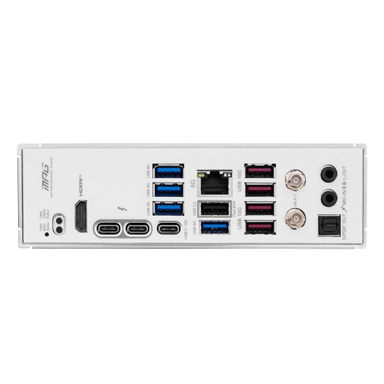 Дънна платка MSI MPG Z890 EDGE TI WIFI, LGA 1851, Dual Channel DDR5, 2 x PCIe x16, 5 x M.2, 1 x USB 2.0, 2 x Thunderbolt 4, 5G LAN, Wi-Fi 7