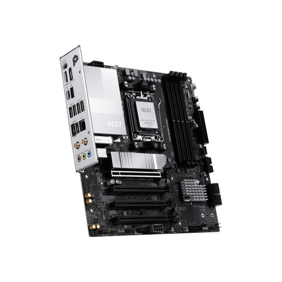 Дънна платка MSI PRO B850M-P WIFI, mATX, AM5, DDR5, PCIe 5.0, Wi-Fi 7, 5G LAN, USB-C, Audio Boost