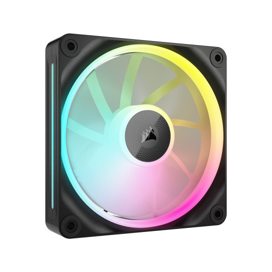 Комплект вентилатори Corsair LX120, 120mm, PWM, RGB Addressable, 2400 RPM, Dual Light Loop, Magnetic Dome, iCUE LINK