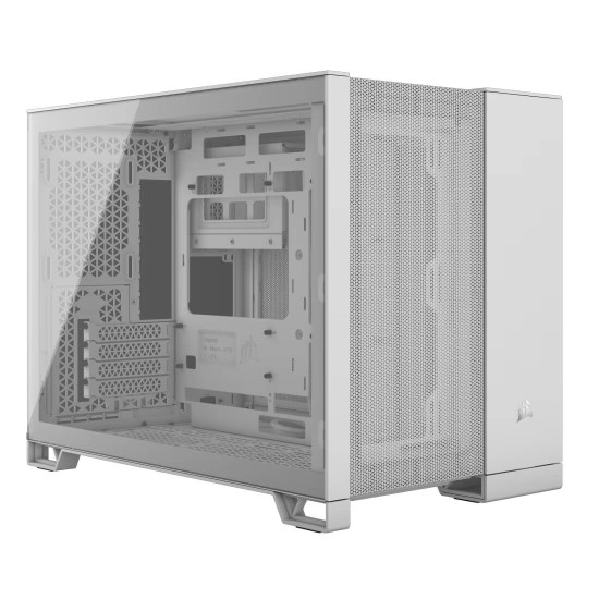 Кутия за компютър Corsair 2500D AIRFLOW, Mid-Tower, Dual Chamber, Tempered Glass, Micro-ATX, Mini-ITX, White