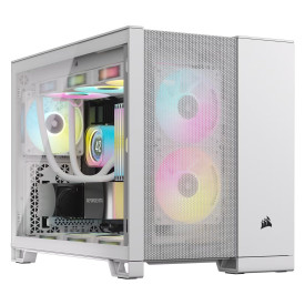 Кутия за компютър Corsair 2500D AIRFLOW, Mid-Tower, Dual Chamber, Tempered Glass, Micro-ATX, Mini-ITX, White