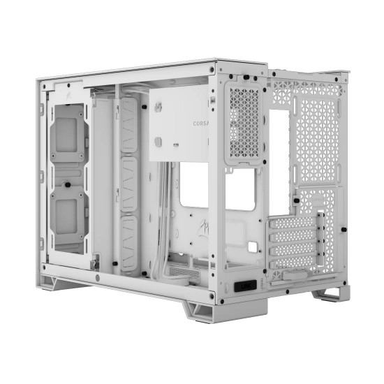 Кутия за компютър Corsair 2500D AIRFLOW, Mid-Tower, Dual Chamber, Tempered Glass, Micro-ATX, Mini-ITX, White