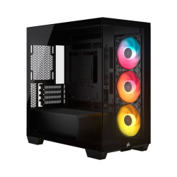 Кутия за компютър Corsair 2800X RS-R ARGB, панорамно стъкло, Micro-ATX, Black