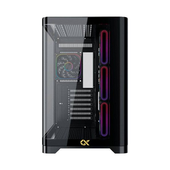 Кутия за компютър Crystal Storm V2 EN49392, E-ATX, USB 3.0 + USB 2.0, ARGB PCB, Black