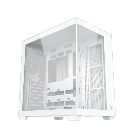 Кутия за компютър XIGMATEK Aqua V Air Arctic, White, ATX, U3x2 + Type C, 2PCS TG, 6PCS Z22A Arctic Reverse & 1PC Z22A Arctic, ARGB Remote Control Kit