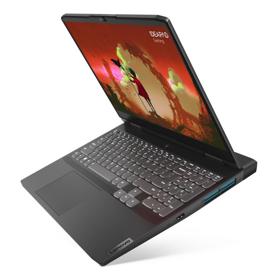 Лаптоп Lenovo Gaming 3, AMD Ryzen 7 6800H, 16 инча WUXGA AG 350N 165Hz, 16GB DDR5, 512GB SSD, RTX 3050 4GB