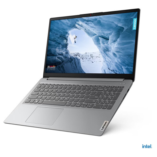 Лаптоп LENOVO IdeaPad 1, Intel Celeron N4500, 15.6 инча FHD, AG, 8GB DDR4, 256GB SSD, Сив