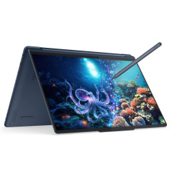 Лаптоп Lenovo Yoga 9 2-in-1, Intel Core Ultra 7 258V, 14 инча 2.8K OLED 500N 120Hz Тъч, 32GB DDR5, 1TB SSD, Windows 11 Home, Cosmic Blue