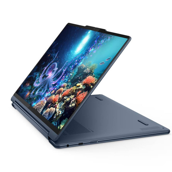 Лаптоп Lenovo Yoga 9 2-in-1, Intel Core Ultra 7 258V, 14 инча 2.8K OLED 500N 120Hz Тъч, 32GB DDR5, 1TB SSD, Windows 11 Home, Cosmic Blue