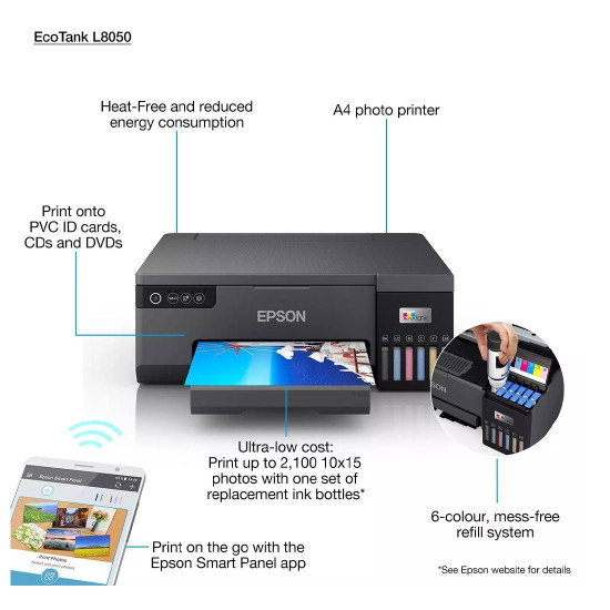 Мастиленоструен принтер EPSON L8050, C11CK37402
