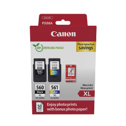 Мастило Canon PG-560XL/CL-561XL Photo Value Pack, Tri-colour