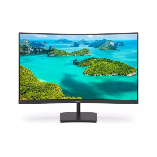 Монитор PHILIPS 241E1SC, 23.6 инча, VA, Curved 1500R, 1920x1080, 75Hz, 4ms