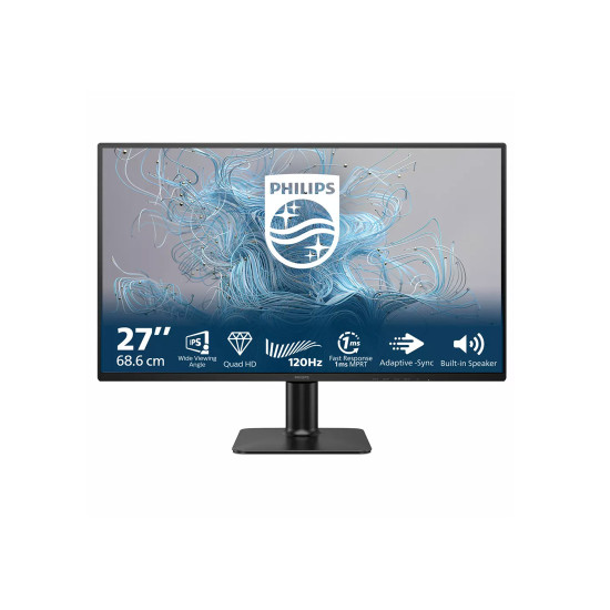 Монитор Philips 27E2N2500, 27 инча, Full HD, IPS, 100Hz, HDMI, DisplayPort, Flicker-Free