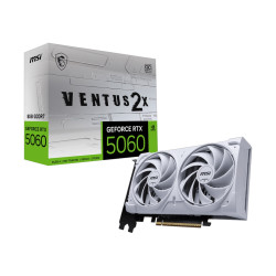Видеокарта MSI GeForce RTX 5060 8G VENTUS 2X OC WHITE, 8GB GDDR7, 128-bit, PCIe 5.0 (x8), 3x DP 2.1b, HDMI 2.1b
