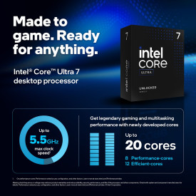 Процесор INTEL Core Ultra 7 265KF, 5.5GHz, FCLGA18W, LGA1851, 30M Cache, Boxed