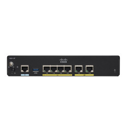 Рутер Cisco 921-4P, Ethernet, 4 порта RJ-45, 10/100/1000 Mbps, 1 WAN, 1 USB, 1 Console