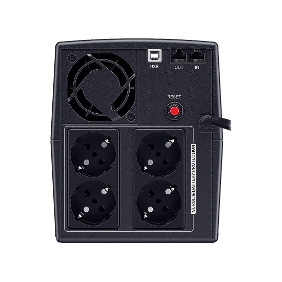 UPS устройство CyberPower UT1500EG, 1500 VA, 900 W, Line-Interactive, AVR, 4 x Schuko, време на работа при 90 W до 60 минути