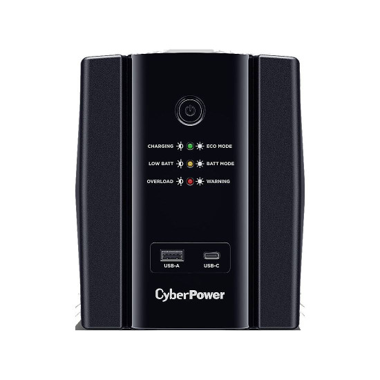 UPS устройство CyberPower UT1500EG, 1500 VA, 900 W, Line-Interactive, AVR, 4 x Schuko, време на работа при 90 W до 60 минути