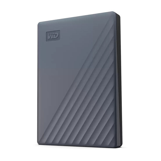 Външен твърд диск WESTERN DIGITAL My Passport 2TB, + USB-C, Silicon Grey