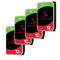 Вътрешен твърд диск Seagate IronWolf Pro NAS 48TB, 12TB, 7200rpm, SATA 6Gb/s, 3.5 инча - (4 броя)