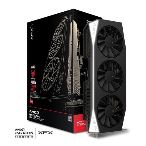Видеокарта XFX AMD Radeon RX 9070XT Mercury, 16GB GDDR6, 256bit, PCIe 5.0, 3xDP, 1xHDMI