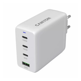 Зарядно CANYON CU100ACC GaN, 100W, 3xPD, 1xQC, EU, White