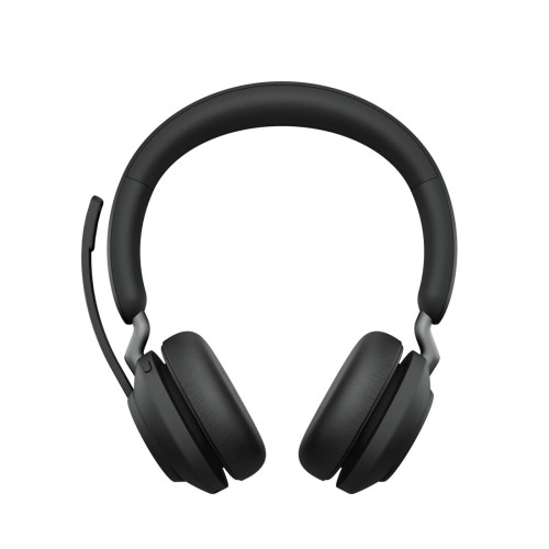 Безжични слушалки JABRA Evolve2 65 MS Stereo, on-ear, Bluetooth, USB-C, Black