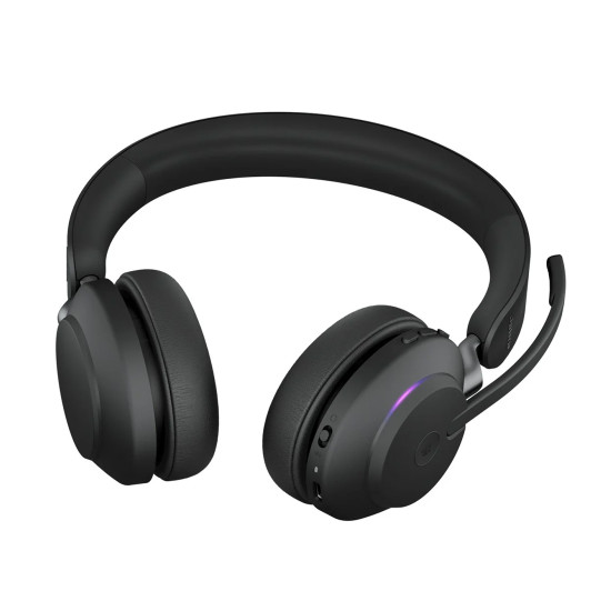 Безжични слушалки JABRA Evolve2 65 MS Stereo, on-ear, Bluetooth, USB-C, Black
