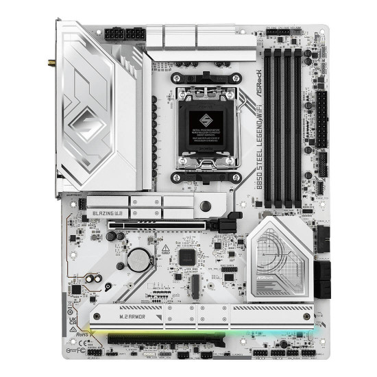 Дънна платка ASRock B850 Steel Legend Wi-Fi, ATX, AM5, 4x DDR5, 1x PCIe 5.0 x16