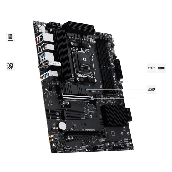 Дънна платка MSI PRO B850-S EVO WIFI, ATX, AM5, Wi-Fi 7