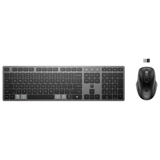 Комплект клавиатура и мишка HP 725 Multi-Device Rechargeable Wireless Keyboard and Mouse Combo Комплект клавиатура и мишка HP 725 Multi-Device Rechargeable Wireless Keyboard and Mouse Combo