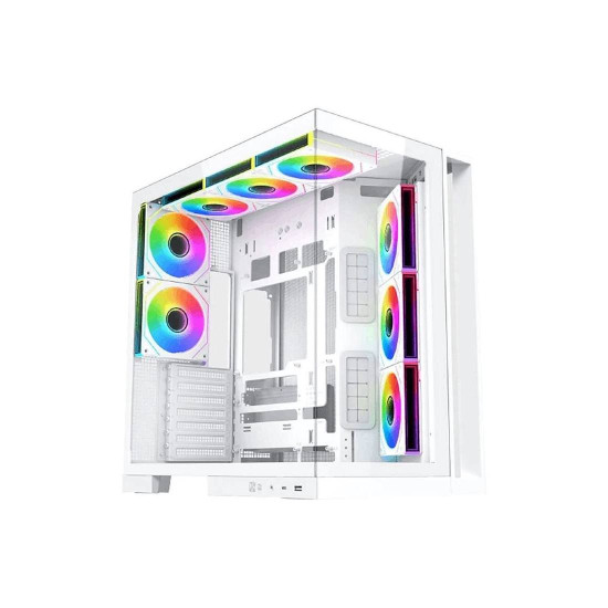 Кутия за компютър Aqua 7 Arctic EN49033, E-ATX, USB 3.0 и USB-C, 2 x TG, White