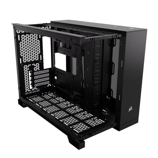Кутия за компютър Corsair 2500X, Mid-Tower, Dual Chamber, Tempered Glass, Micro-ATX, Mini-ITX, Black